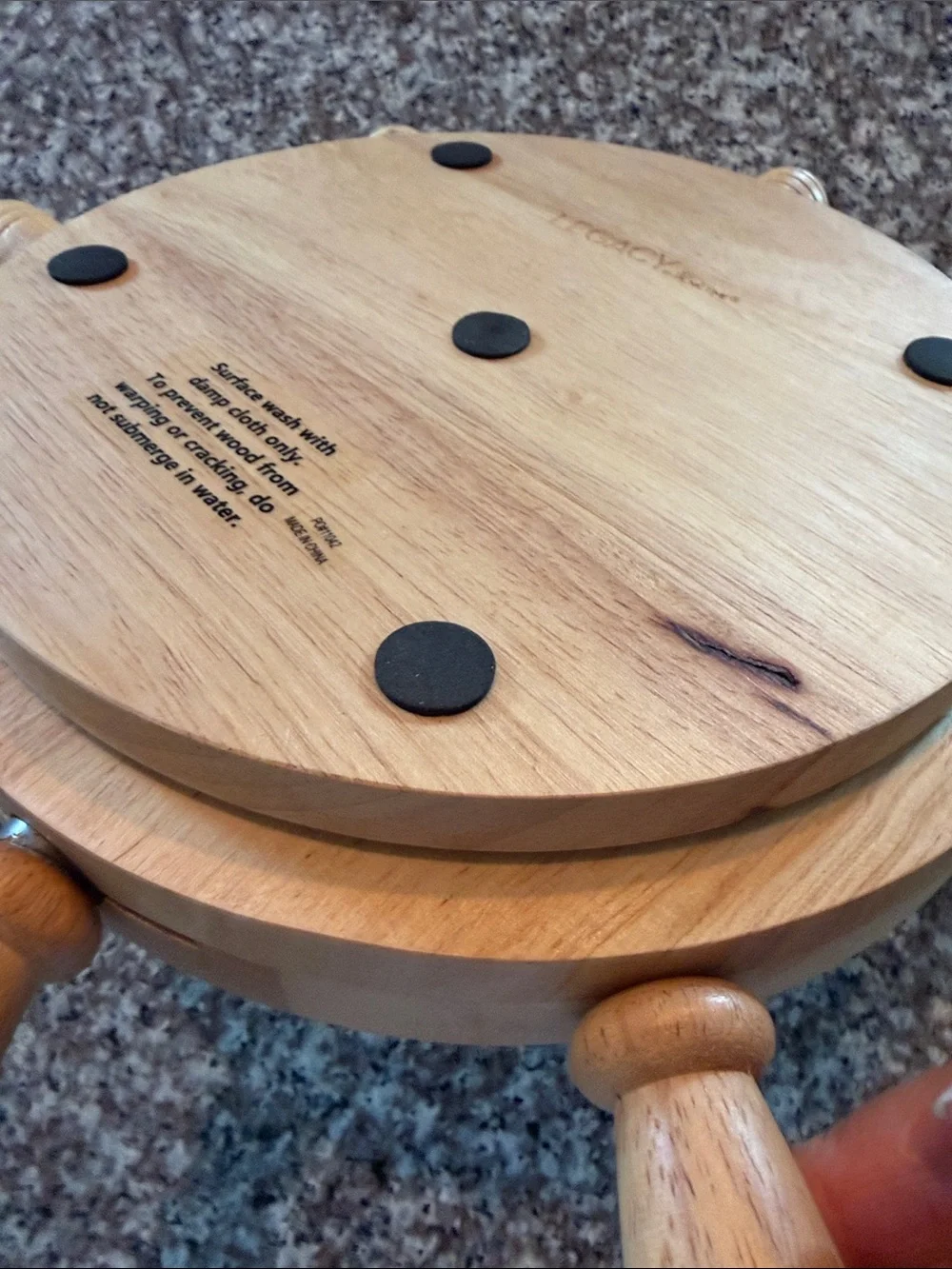 Nautical Ship Wheel Wooden Serving Board with serving utensils- Natural Wood